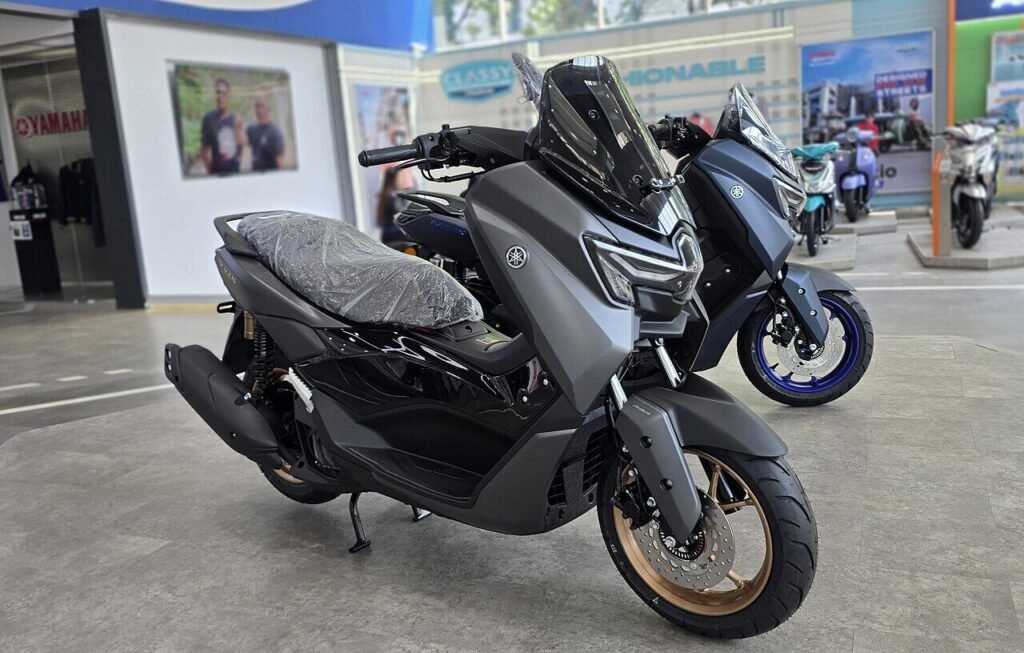 Yamaha NMAX Turbo 155 front side view in Indonesia
