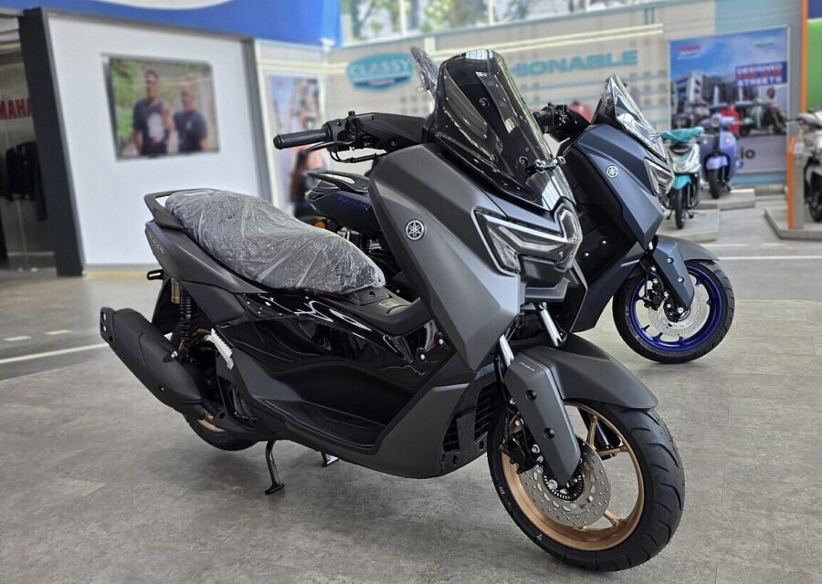 Yamaha NMAX Turbo 155 front side view in Indonesia